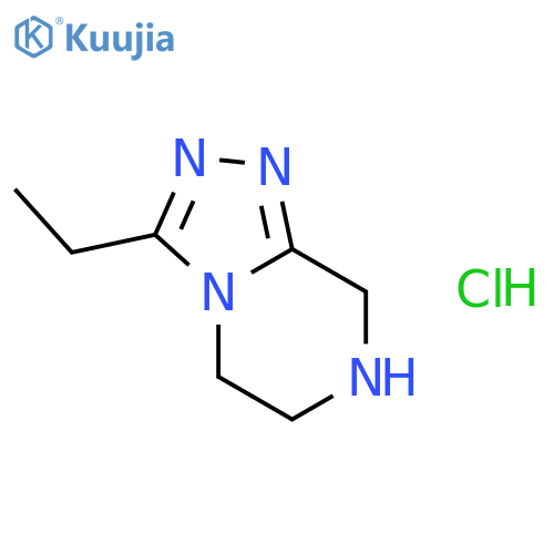 1,2,4-Triazolo[4,3-a]pyrazine,3-ethyl-5,6,7,8-tetrahydro-, hydrochloride (1:1) structure