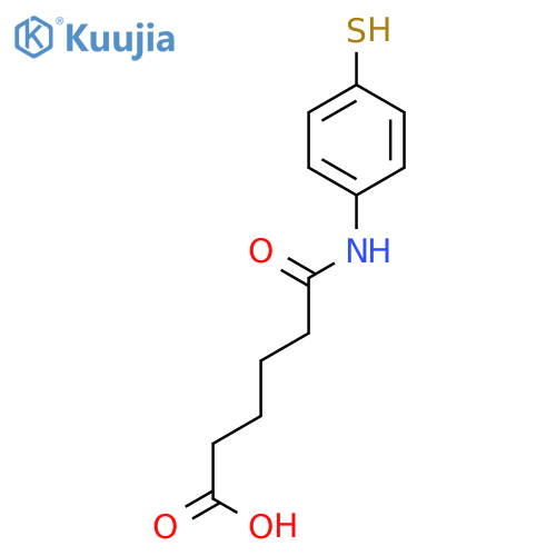 Hexanoic acid, 6-[(4-mercaptophenyl)amino]-6-oxo- structure