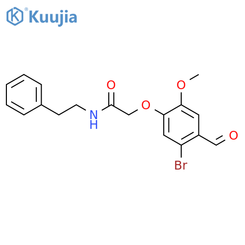 2-(5-Bromo-4-formyl-2-methoxy-phenoxy)-N-phenethyl-acetamide structure