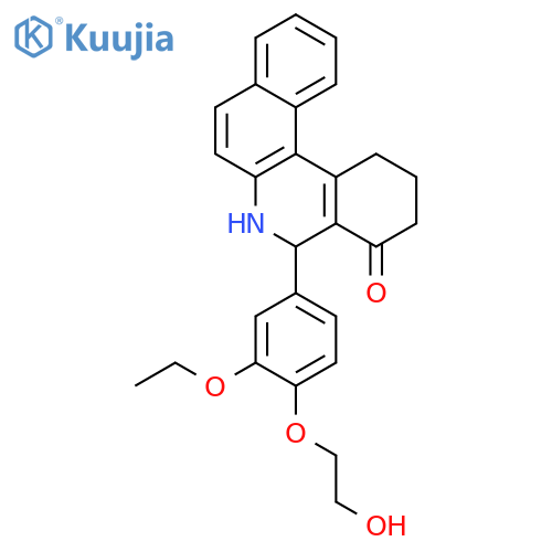 <br>5-[3-Ethoxy-4-(2-hydroxy-ethoxy)-phenyl]-2,3,5,6-tetrahydro-1H-benzo[a]phen anthridin-4-one structure
