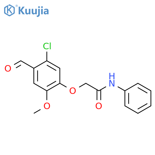 2-(5-Chloro-4-formyl-2-methoxy-phenoxy)-N-phenyl-acetamide structure