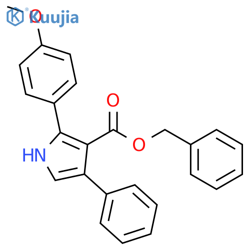 1H-Pyrrole-3-carboxylic acid, 2-(4-methoxyphenyl)-4-phenyl-, phenylmethyl ester structure