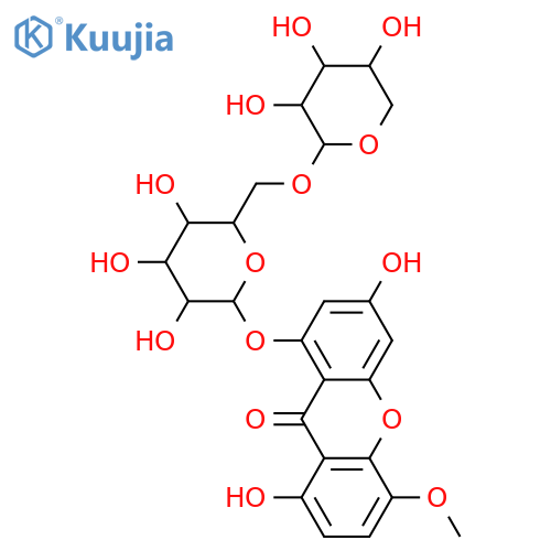 1,3,5,8-Tetrahydroxyxanthone; 5-Me ether, 1-O-[β-D-xylopyranosyl-(1→6)-β-D-glucopyranoside] structure