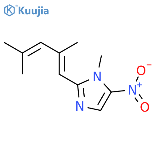 1H-Imidazole, 2-[(1E)-2,4-dimethyl-1,3-pentadienyl]-1-methyl-5-nitro- structure