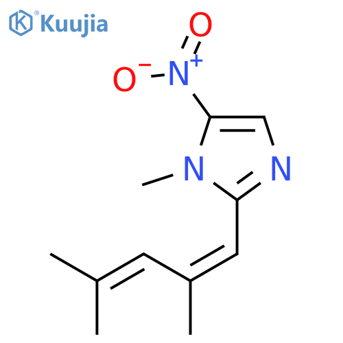 1H-Imidazole, 2-[(1Z)-2,4-dimethyl-1,3-pentadienyl]-1-methyl-5-nitro- structure