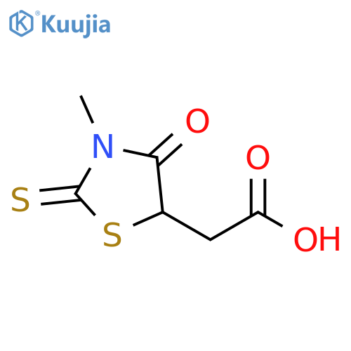 (3-Methyl-4-oxo-2-thioxo-thiazolidin-5-yl)-acetic acid structure