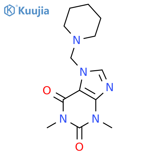 1,3-dimethyl-7-(piperidin-1-yl)methyl-2,3,6,7-tetrahydro-1H-purine-2,6-dione structure