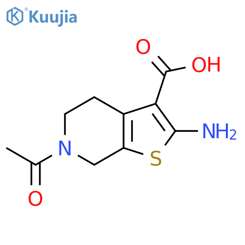 6-Acetyl-2-amino-4,5,6,7-tetrahydrothieno[2,3-c]pyridine-3-carboxylic acid structure
