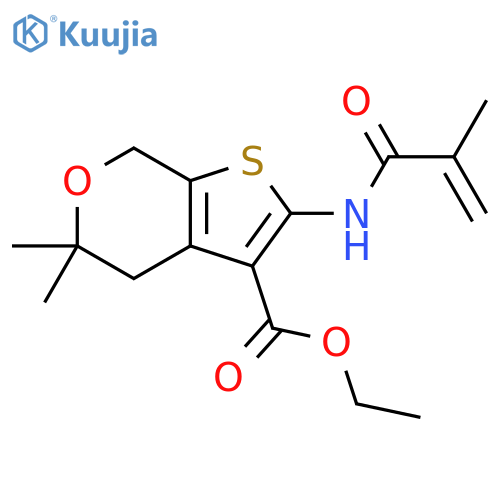4,7-Dihydro-5,5-dimethyl-2-(2-methyl-1-oxo-2-propen-1-yl)amino-5H-thieno2,3-cpyran-3-carboxylic Acid Ethyl Ester structure