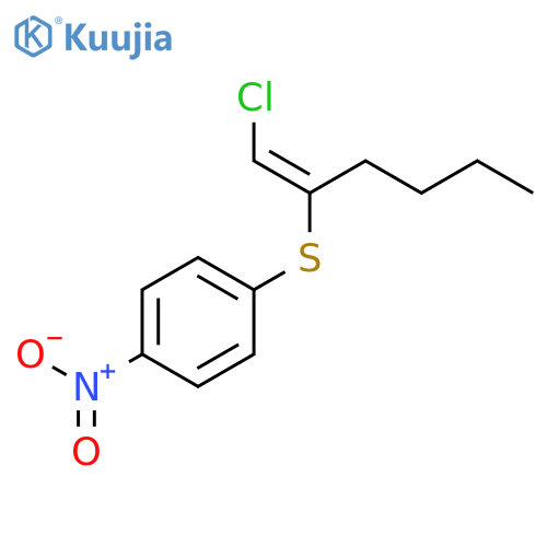 Benzene, 1-[[(1E)-1-(chloromethylene)pentyl]thio]-4-nitro- structure