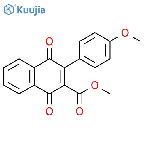 2-Naphthalenecarboxylic acid, 1,4-dihydro-3-(4-methoxyphenyl)-1,4-dioxo-, methyl ester structure