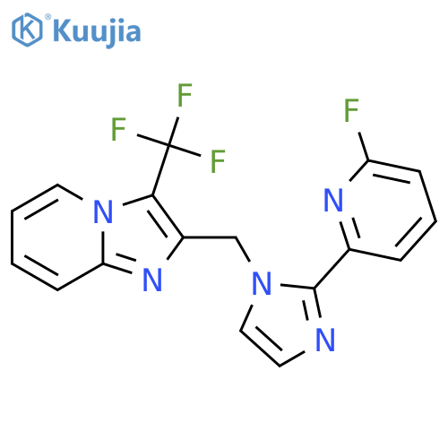 2-[[2-(6-Fluoropyridin-2-yl)imidazol-1-yl]methyl]-3-(trifluoromethyl)imidazo[1,2-a]pyridine structure