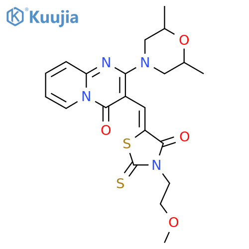 (5Z)-5-{2-(2,6-dimethylmorpholin-4-yl)-4-oxo-4H-pyrido1,2-apyrimidin-3-ylmethylidene}-3-(2-methoxyethyl)-2-sulfanylidene-1,3-thiazolidin-4-one structure