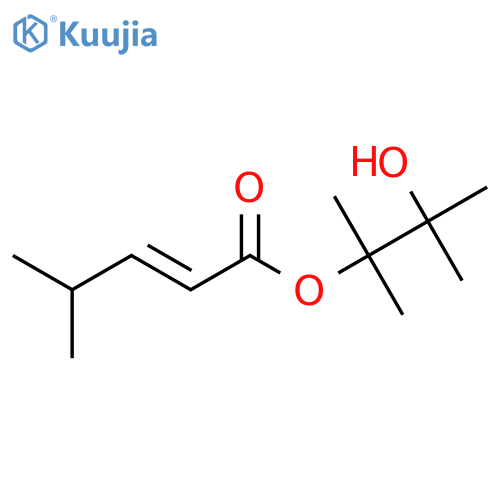 2-PENTENOIC ACID, 4-METHYL-, 2-HYDROXY-1,1,2-TRIMETHYLPROPYL ESTER, (2E)- structure