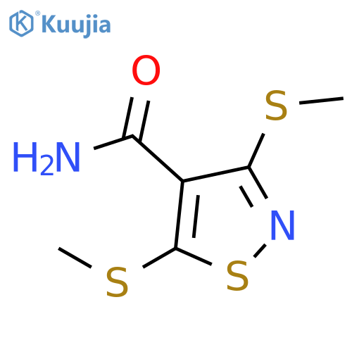 3,5-Di(methylthio)isothiazole-4-carboxamide structure