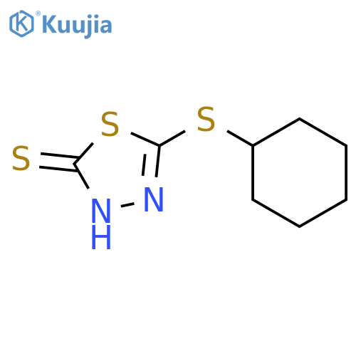 1,3,4-Thiadiazole-2(3H)-thione,5-(cyclohexylthio)- structure