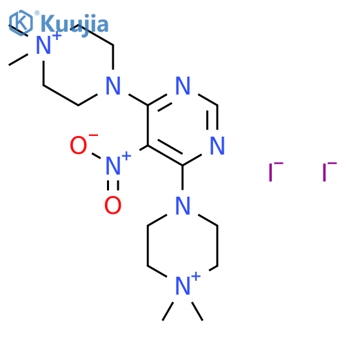 PIPERAZINIUM, 4,4'-(5-NITRO-4,6-PYRIMIDINEDIYL)BIS[1,1-DIMETHYL-, DIIODIDE structure