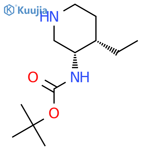 tert-butyl N-[(3S,4S)-4-ethyl-3-piperidyl]carbamate structure