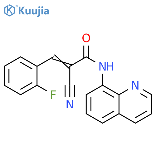 (2Z)-2-cyano-3-(2-fluorophenyl)-N-(quinolin-8-yl)prop-2-enamide structure