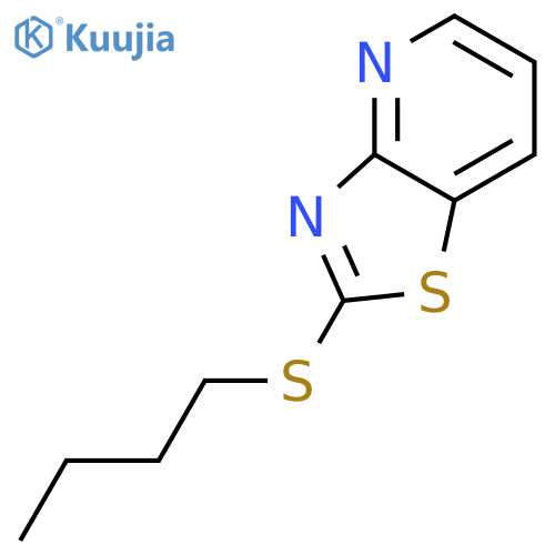 Thiazolo[4,5-b]pyridine,2-(butylthio)- structure