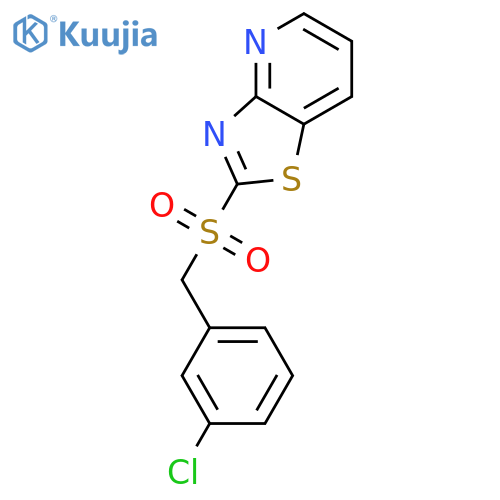 THIAZOLO[4,5-B]PYRIDINE, 2-[[(3-CHLOROPHENYL)METHYL]SULFONYL]- structure