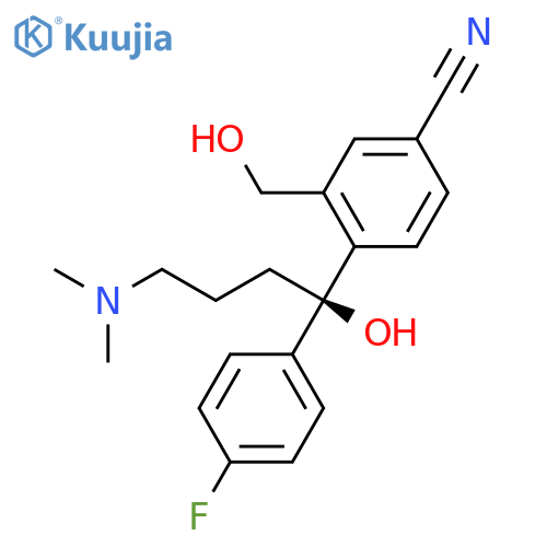 (S)-4-(4-(Dimethylamino)-1-(4-fluorophenyl)-1-hydroxybutyl)-3-(hydroxymethyl)benzonitrile structure