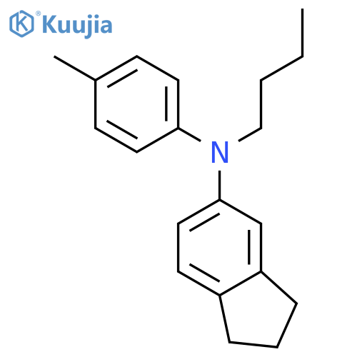 1H-Inden-5-amine, N-butyl-2,3-dihydro-N-(4-methylphenyl)- structure