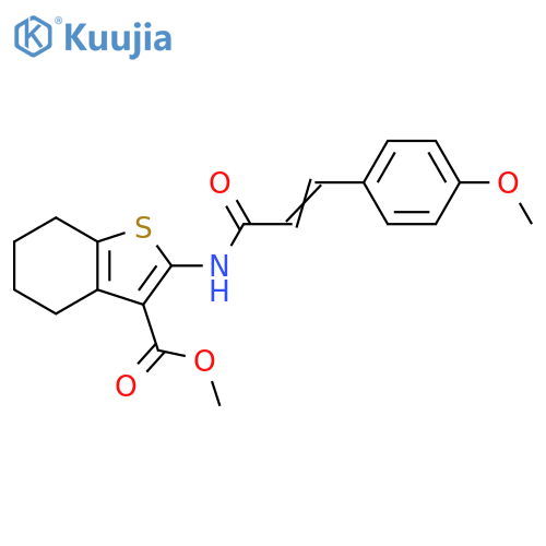 methyl 2-(2E)-3-(4-methoxyphenyl)prop-2-enamido-4,5,6,7-tetrahydro-1-benzothiophene-3-carboxylate structure