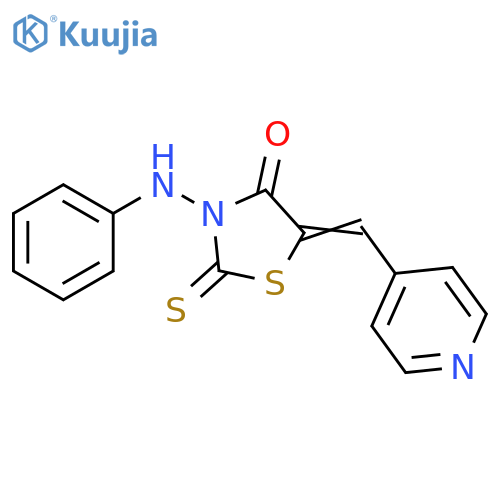 (5Z)-3-(phenylamino)-5-(pyridin-4-yl)methylidene-2-sulfanylidene-1,3-thiazolidin-4-one structure