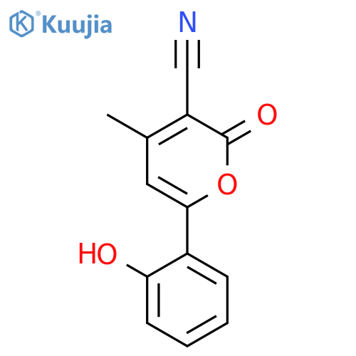 2H-Pyran-3-carbonitrile, 6-(2-hydroxyphenyl)-4-methyl-2-oxo- structure