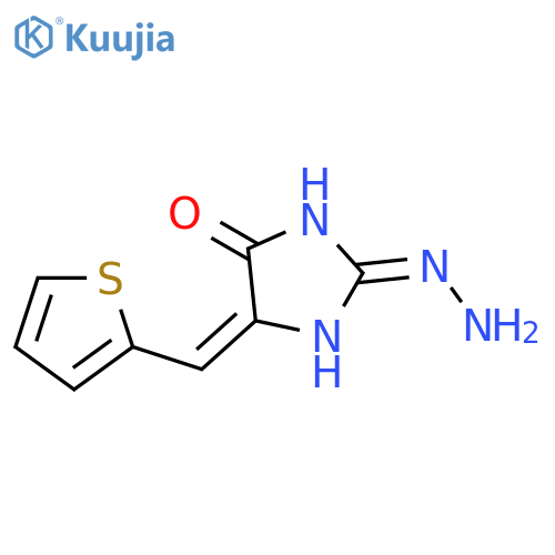 2,4-IMIDAZOLIDINEDIONE, 5-(2-THIENYLMETHYLENE)-, 2-HYDRAZONE, (5Z)- structure
