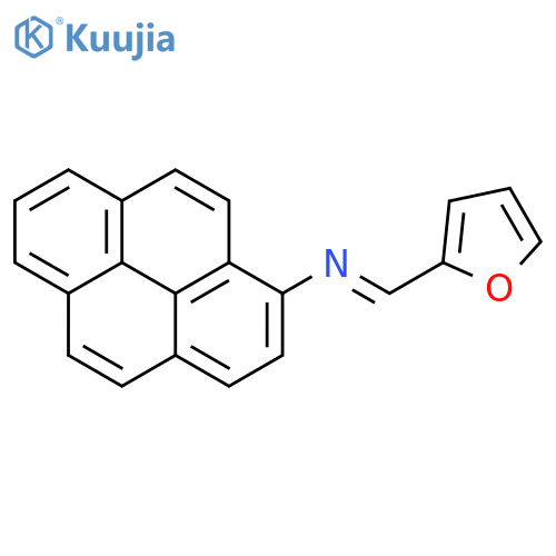 1-Pyrenamine, N-(2-furanylmethylene)- structure