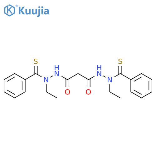 Propanedioic acid, 1,3-bis[2-ethyl-2-(phenylthioxomethyl)hydrazide] structure