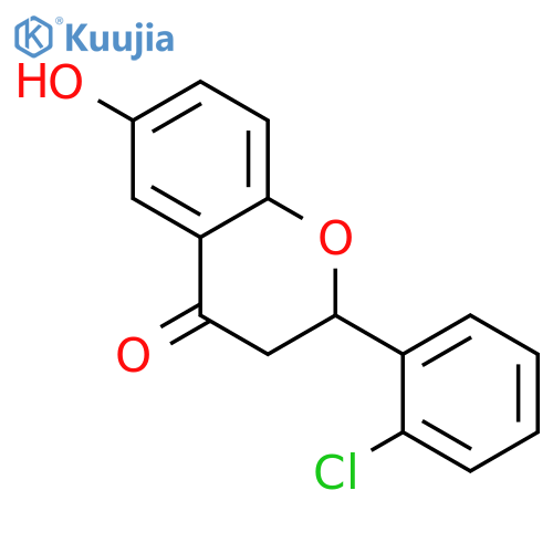 4H-1-BENZOPYRAN-4-ONE, 2-(2-CHLOROPHENYL)-2,3-DIHYDRO-6-HYDROXY- structure