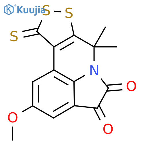 2-Methoxy-7,7-dimethyl-10-thioxo-7,10-dihydro1,2dithiolo3,4-cpyrrolo3,2,1-ijquinoline-4,5-dione structure