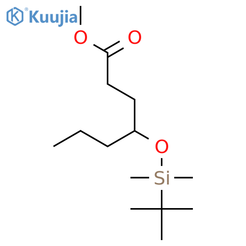 HEPTANOIC ACID, 4-[[(1,1-DIMETHYLETHYL)DIMETHYLSILYL]OXY]-, METHYL ESTER structure