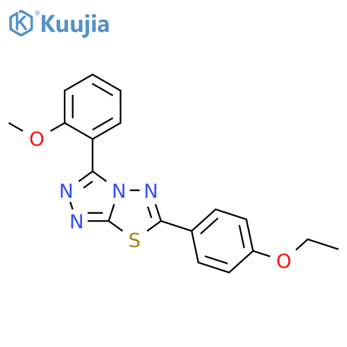 6-(4-Ethoxyphenyl)-3-(2-methoxyphenyl)[1,2,4]triazolo[3,4-b][1,3,4]thiadiazole structure