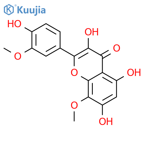 3,5,7-trihydroxy-2-(4-hydroxy-3-methoxyphenyl)-8-methoxy-4H-chromen-4-one structure