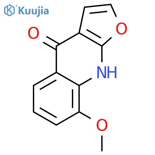 8-methoxy-9H-furo[2,3-b]quinolin-4-one structure