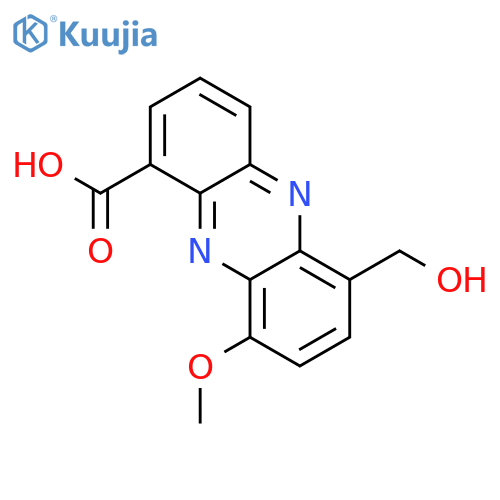 6-(hydroxymethyl)-9-methoxyphenazine-1-carboxylic acid structure