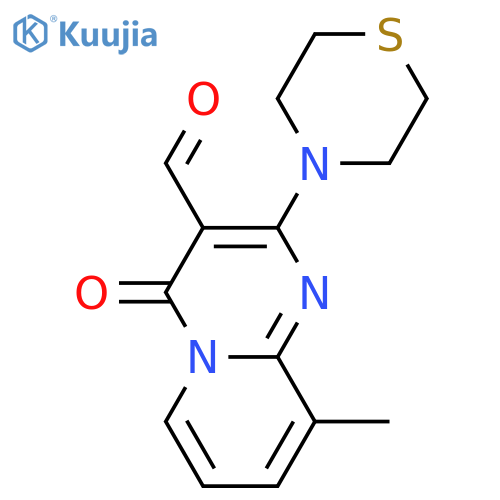 9-methyl-4-oxo-2-(thiomorpholin-4-yl)-4H-pyrido1,2-apyrimidine-3-carbaldehyde structure