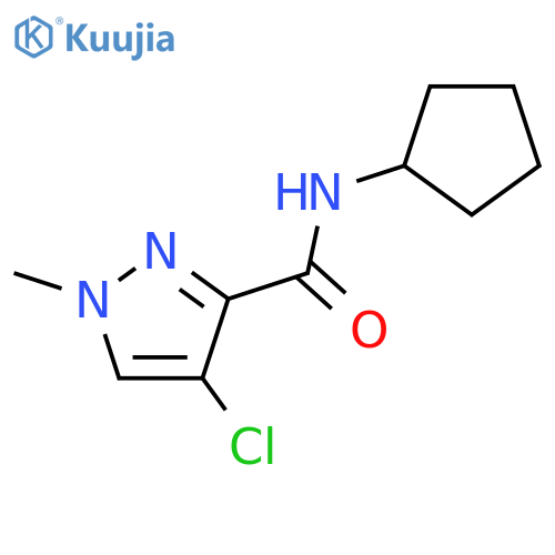 4-Chloro-1-methyl-1H-pyrazole-3-carboxylic acid cyclopentylamide structure