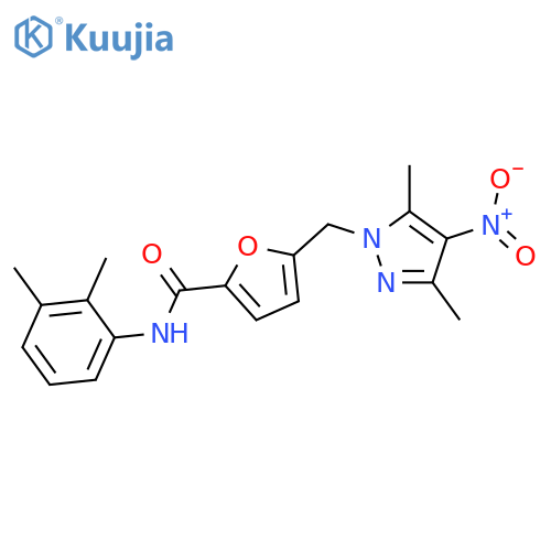 <br>5-[(3,5-dimethyl-4-nitro-1H-pyrazol-1-yl)methyl]-N-(2,3-dimethylphenyl)-2-f uramide structure