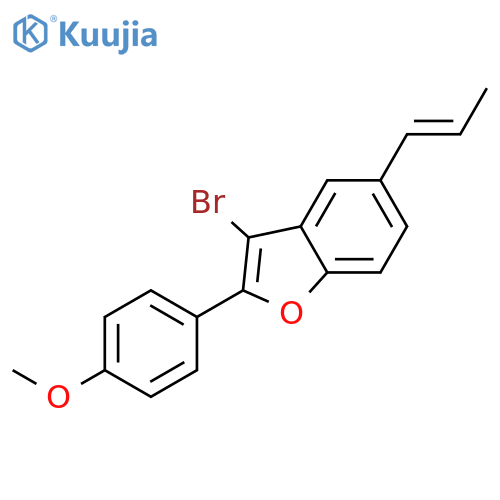 BENZOFURAN, 3-BROMO-2-(4-METHOXYPHENYL)-5-(1-PROPENYL)- structure