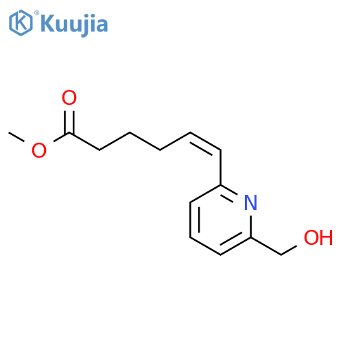 5-HEXENOIC ACID, 6-[6-(HYDROXYMETHYL)-2-PYRIDINYL]-, METHYL ESTER, (5Z)- structure