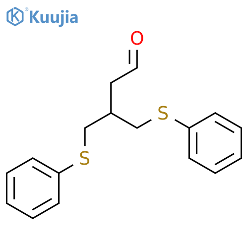 Butanal, 4-(phenylthio)-3-[(phenylthio)methyl]- structure