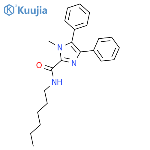 N-Hexyl-4,5-diphenyl-1-methylimidazole-2-carboxamide structure