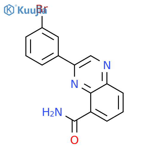 5-Quinoxalinecarboxamide, 3-(3-bromophenyl)- structure