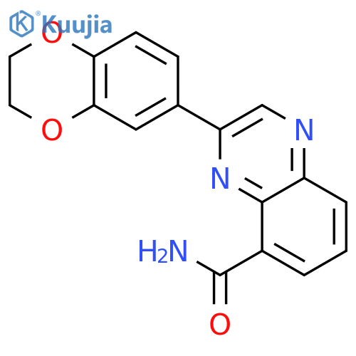 5-Quinoxalinecarboxamide, 3-(2,3-dihydro-1,4-benzodioxin-6-yl)- structure