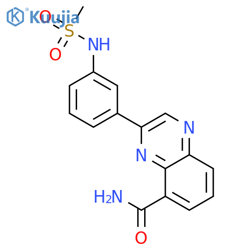5-QUINOXALINECARBOXAMIDE, 3-[3-[(METHYLSULFONYL)AMINO]PHENYL]- structure